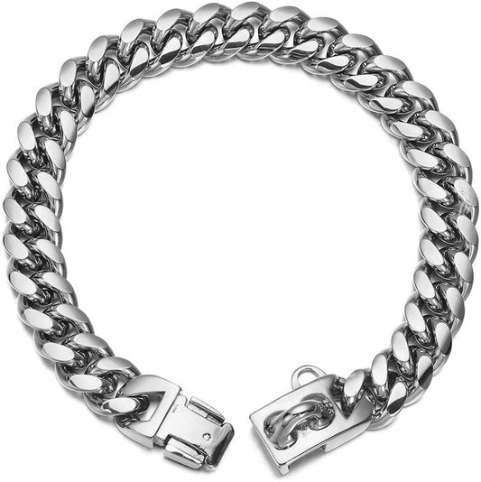 14mm Stainless Steel Cuban Link Dog Collar - BARKAHOLICS®